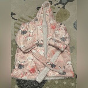 Cozy Pink Bunny Kids Pajama Robe